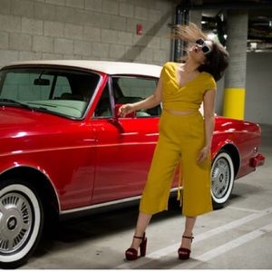 Mustard linen Jumpsuit